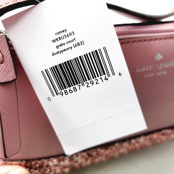Kate Spade Greta Court Ramey Crossbody Pink Glitter Bag - Picture 7 of 8